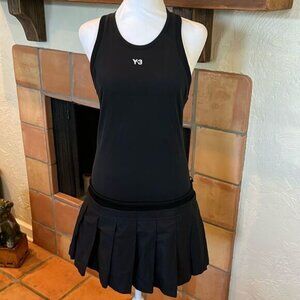 Adidas Y-3 Black Sleeveless One-piece Tank Top Tennis Style Dress, size M
